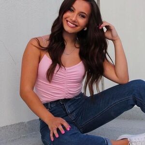 Bubblegum pink tank top